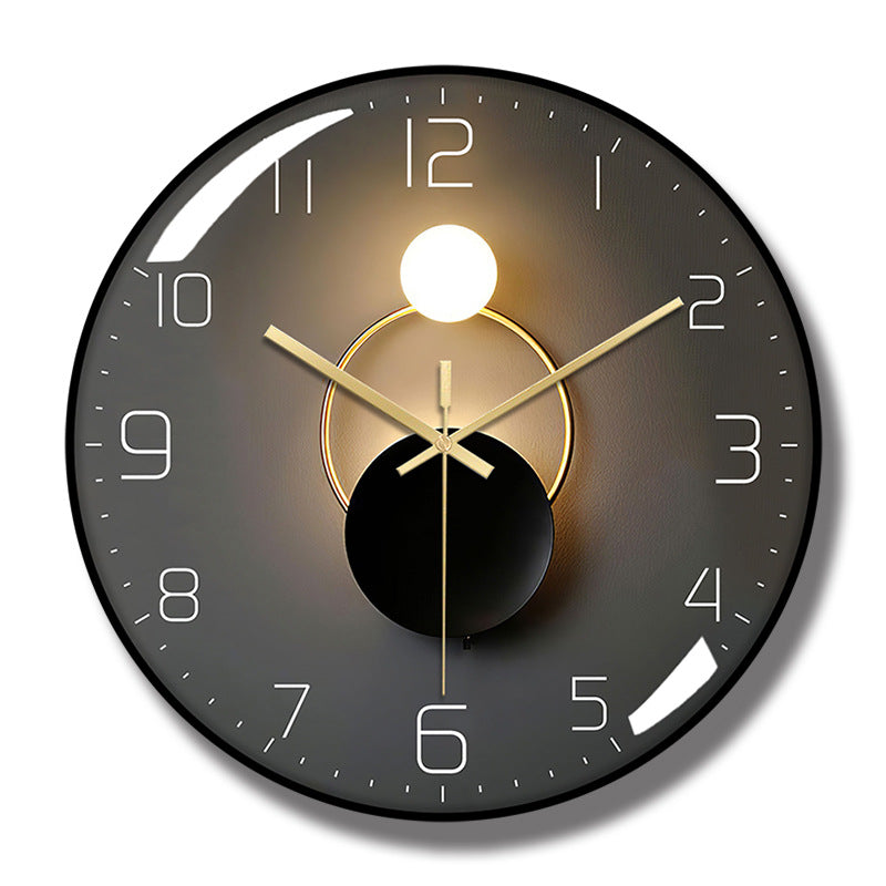 American Smart EP 12-inch minimalist silent wall clock with Nordic design, ideal for living rooms, featuring quartz movement.