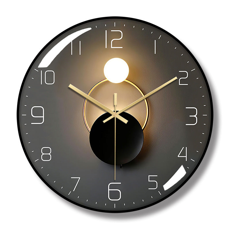 12-inch minimalist American Smart EP wall clock with silent quartz movement, Nordic style for living rooms.