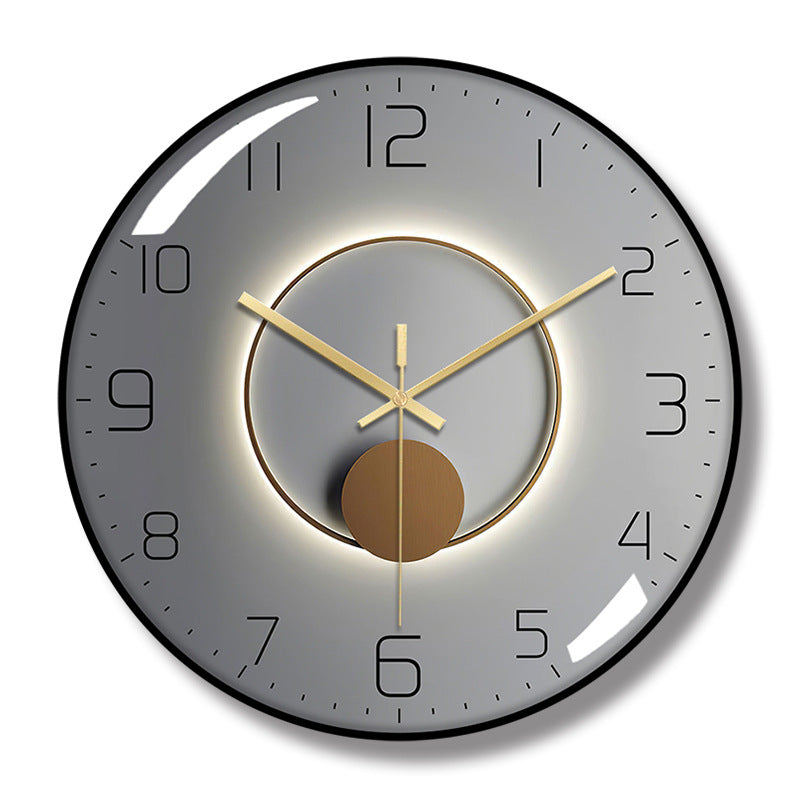 American Smart EP 12-inch minimalist quartz wall clock with silent movement, stylish Nordic design for living room decor.