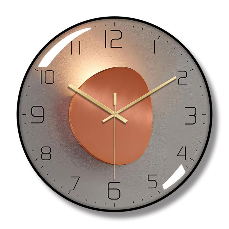 American Smart EP 12-inch minimalist quartz wall clock with silent movement, suitable for living room decor.