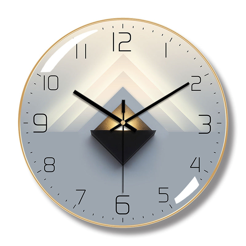 12-inch minimalist American Smart quartz wall clock with silent movement, Nordic design for living room decor