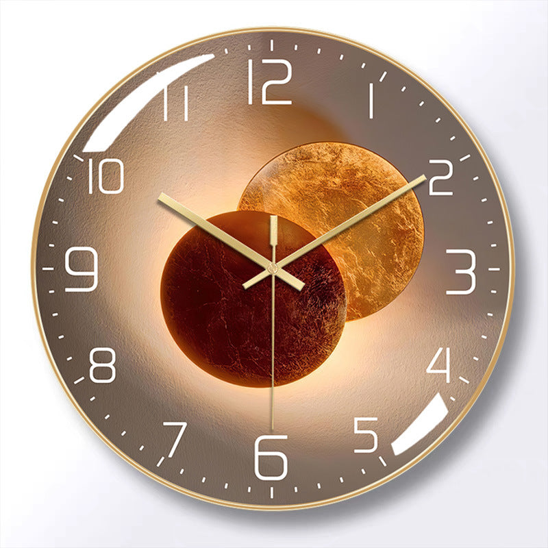 Minimalist 12-inch American Smart EP wall clock with silent quartz movement, suitable for living rooms and modern Nordic decor.
