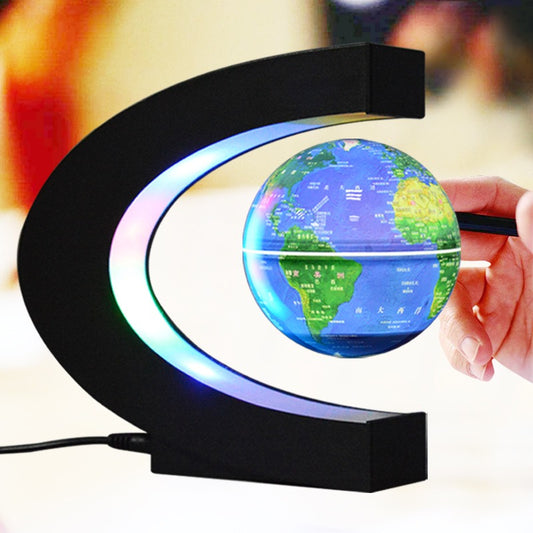 C-Shaped 3-Inch Magnetic Levitation Globe Creative Gifts For Valentine's Day Novel Home Decorations - American Smart