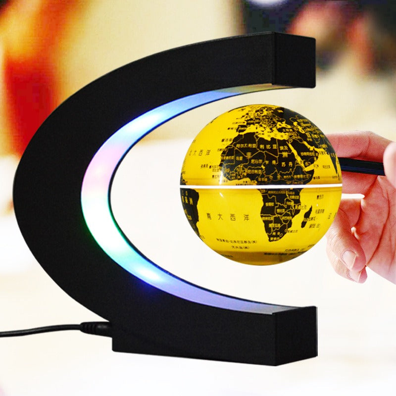 C-Shaped 3-Inch Magnetic Levitation Globe Creative Gifts For Valentine's Day Novel Home Decorations - American Smart