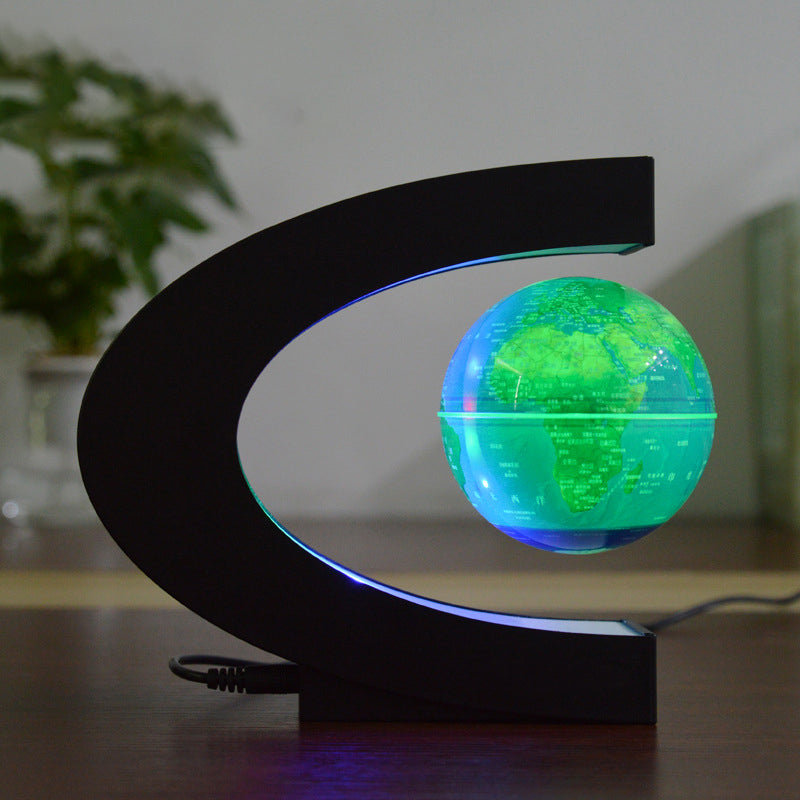 C-Shaped 3-Inch Magnetic Levitation Globe Creative Gifts For Valentine's Day Novel Home Decorations - American Smart