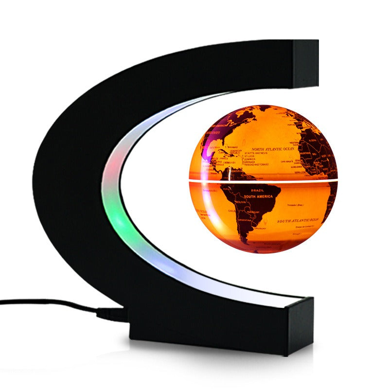 C-Shaped 3-Inch Magnetic Levitation Globe Creative Gifts For Valentine's Day Novel Home Decorations - American Smart