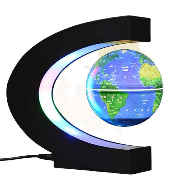 C-Shaped 3-Inch Magnetic Levitation Globe Creative Gifts For Valentine's Day Novel Home Decorations - American Smart