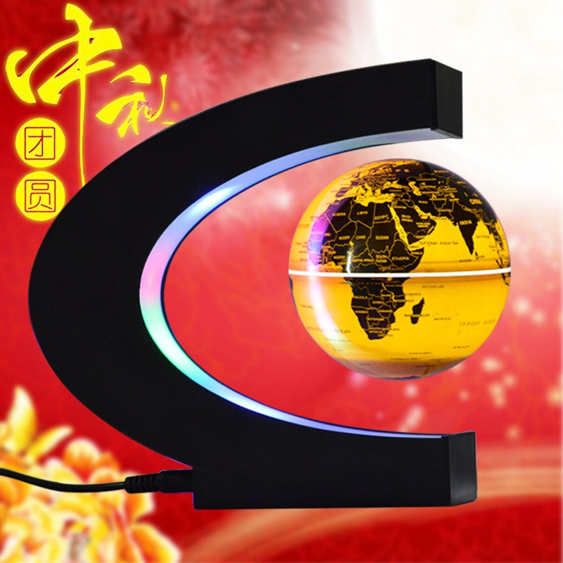 C-Shaped 3-Inch Magnetic Levitation Globe Creative Gifts For Valentine's Day Novel Home Decorations - American Smart