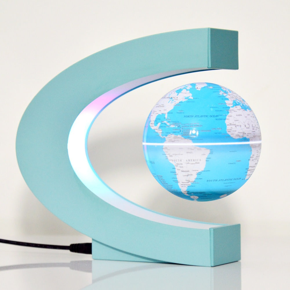 C-Shaped 3-Inch Magnetic Levitation Globe Creative Gifts For Valentine's Day Novel Home Decorations - American Smart
