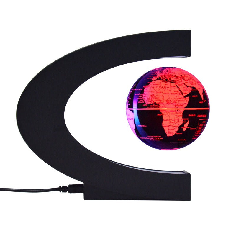C-Shaped 3-Inch Magnetic Levitation Globe Creative Gifts For Valentine's Day Novel Home Decorations - American Smart