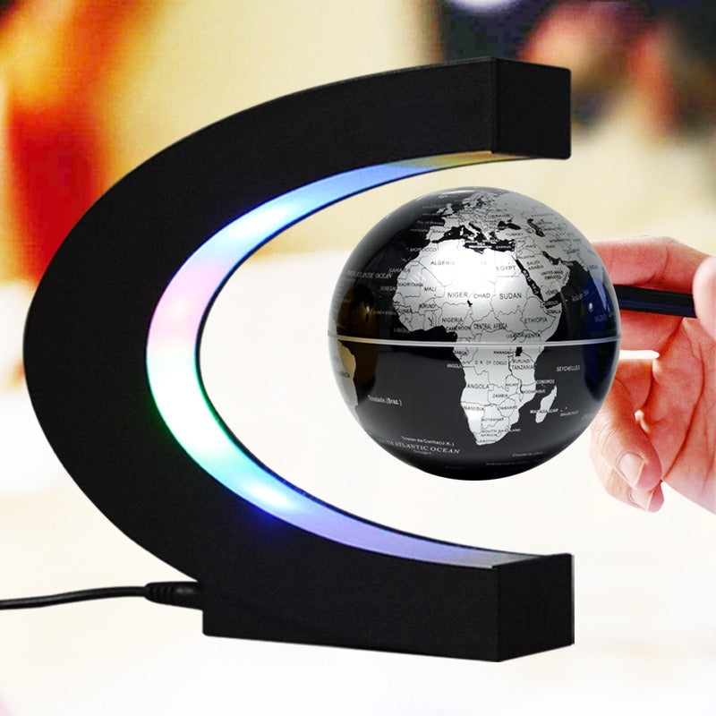 C-Shaped 3-Inch Magnetic Levitation Globe Creative Gifts For Valentine's Day Novel Home Decorations - American Smart