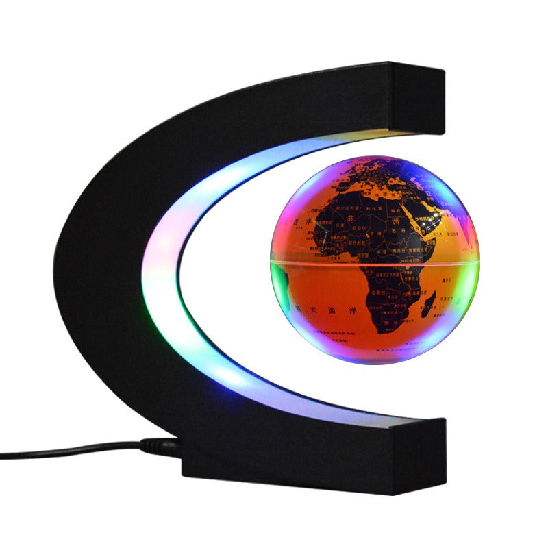 C-Shaped 3-Inch Magnetic Levitation Globe Creative Gifts For Valentine's Day Novel Home Decorations - American Smart