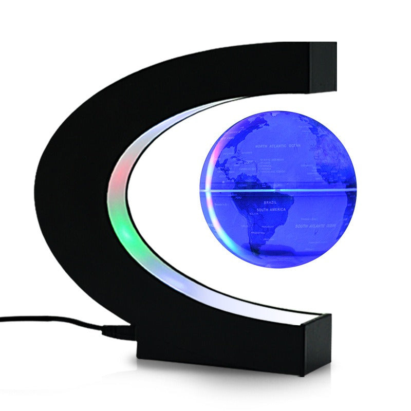 C-Shaped 3-Inch Magnetic Levitation Globe Creative Gifts For Valentine's Day Novel Home Decorations - American Smart
