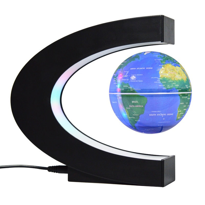 C-Shaped 3-Inch Magnetic Levitation Globe Creative Gifts For Valentine's Day Novel Home Decorations - American Smart