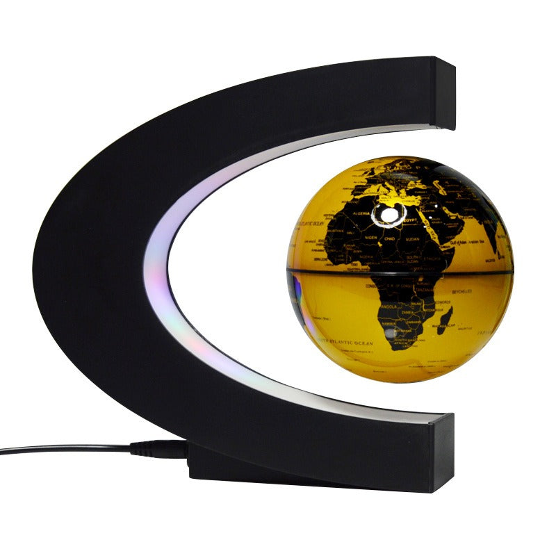 C-Shaped 3-Inch Magnetic Levitation Globe Creative Gifts For Valentine's Day Novel Home Decorations - American Smart