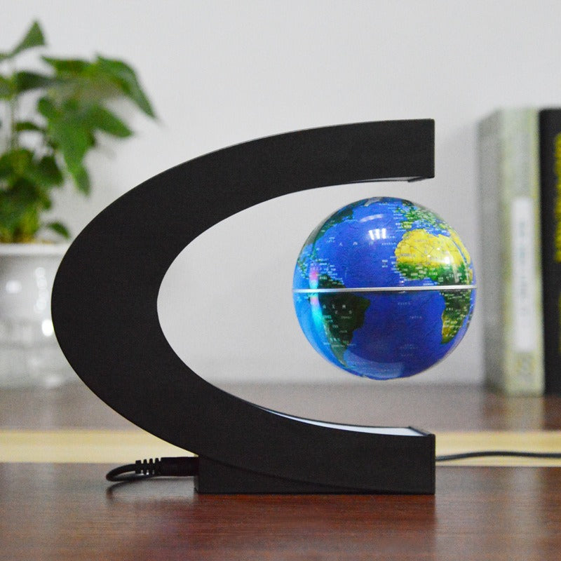C-Shaped 3-Inch Magnetic Levitation Globe Creative Gifts For Valentine's Day Novel Home Decorations - American Smart