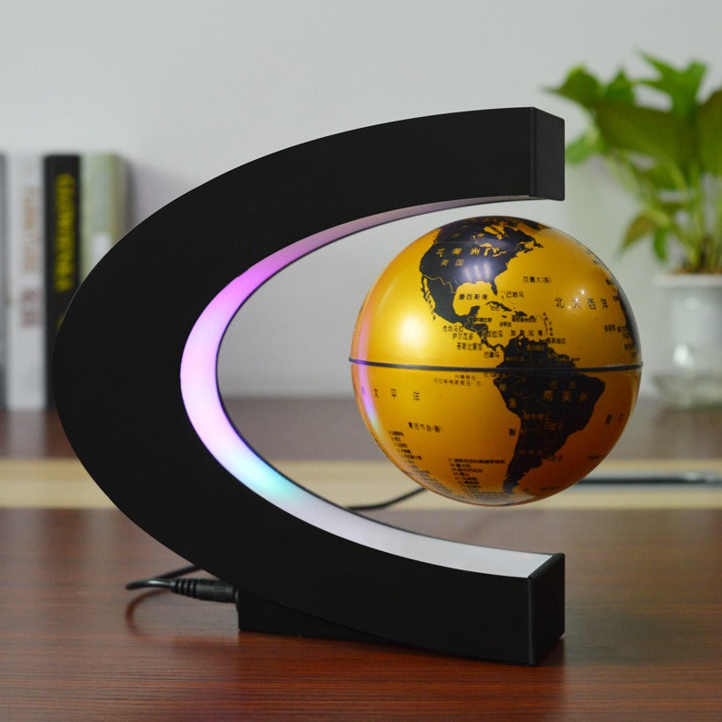 C-Shaped 3-Inch Magnetic Levitation Globe Creative Gifts For Valentine's Day Novel Home Decorations - American Smart