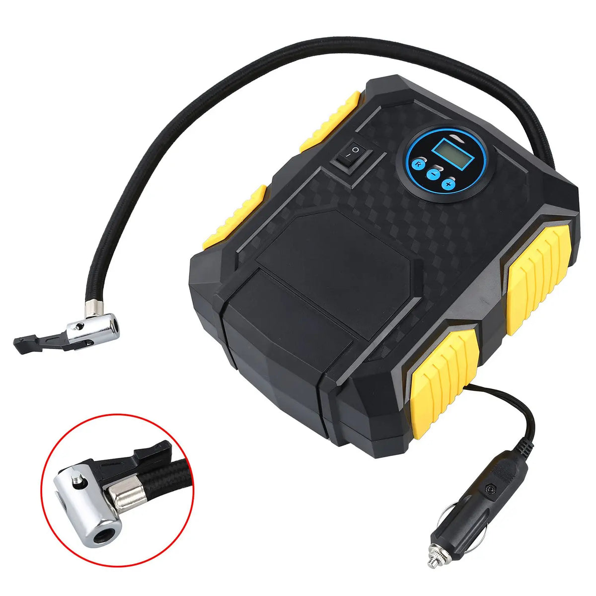 Digital Tire Inflator DC 12 Volt Car Portable Air Compressor Pump 150 PSI Car Air Compressor for Car Bicycles Motorcycles - American Smart