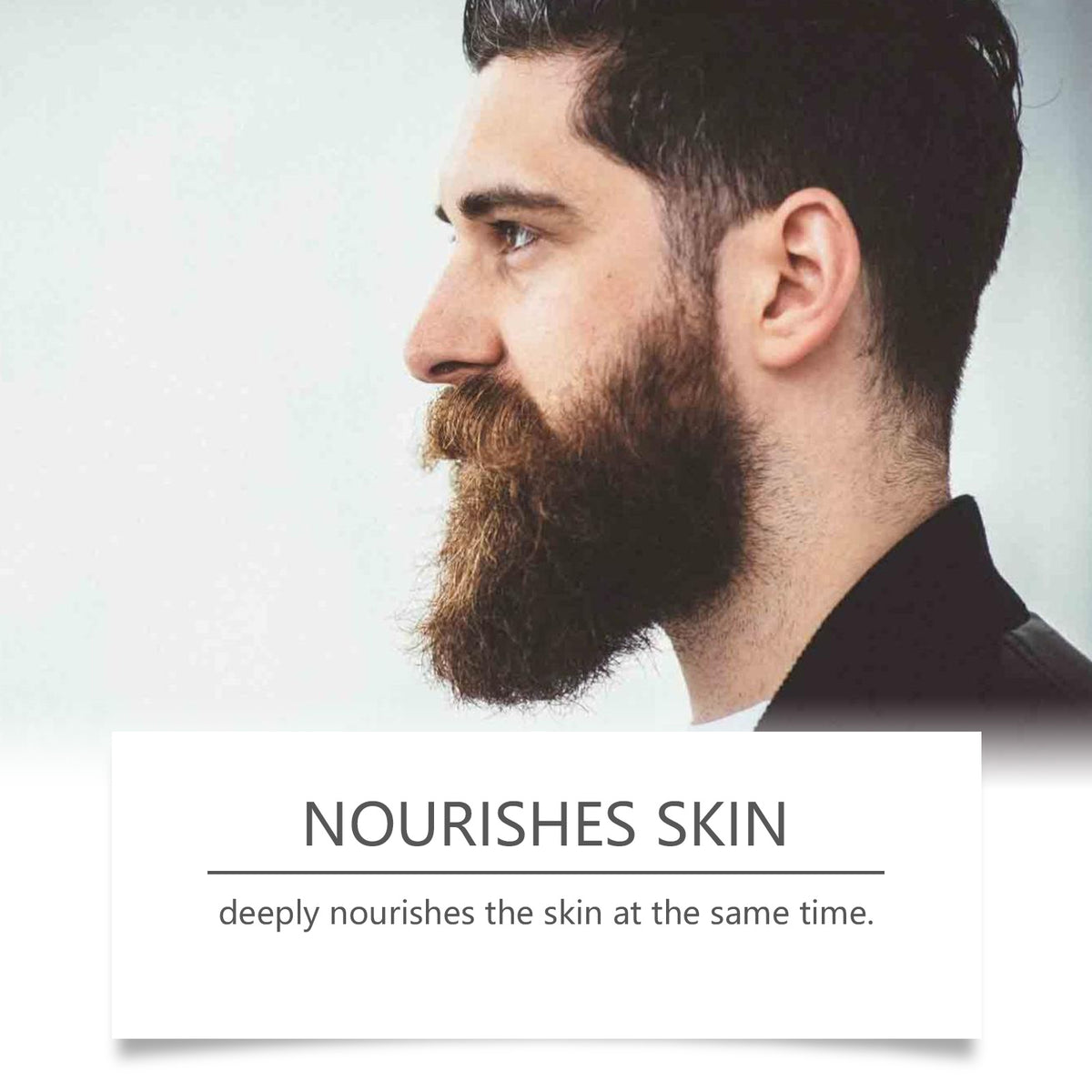 East Moon men's beard care oil by American Smart EP, moisturizing and gentle beard essential oil for clean, soft facial hair.