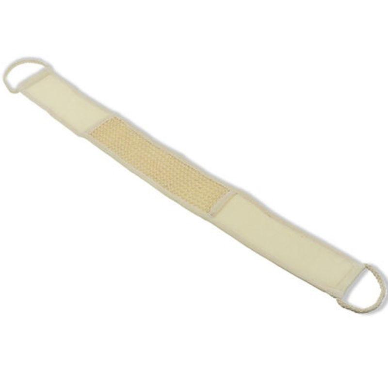 American Smart exfoliating back strap bath scrubber with body sponge and brush for refreshing shower and body cleansing.