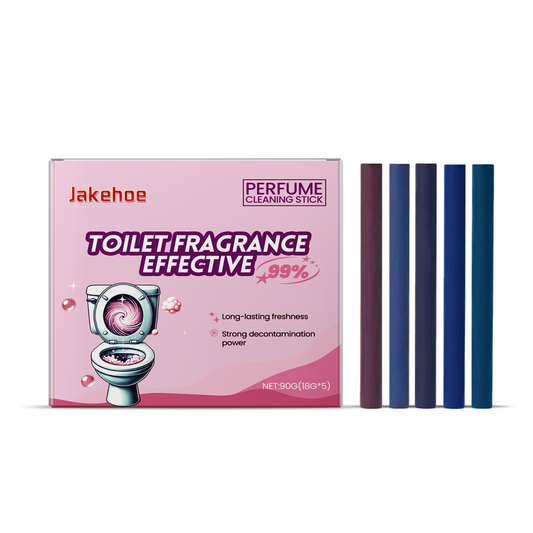 American Smart Jakehoe toilet cleaning deodorizing stick with fragrant, fresh scent, shown in a close-up image of the product.