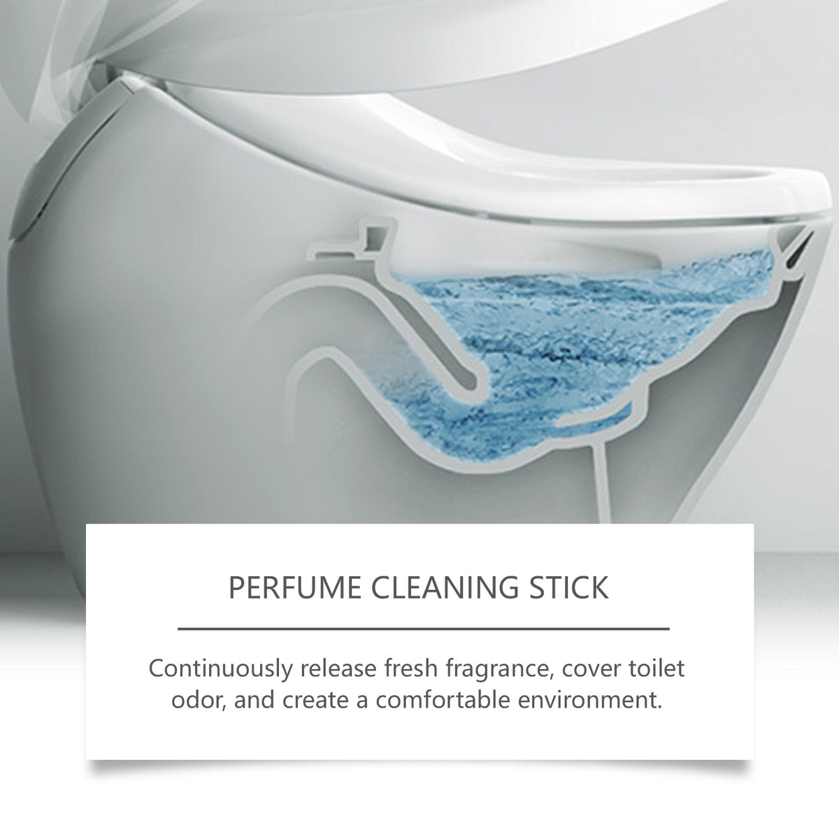 American Smart Jakehoe toilet cleaning deodorizer stick with fresh fragrance, designed to clean and eliminate odors in toilets.