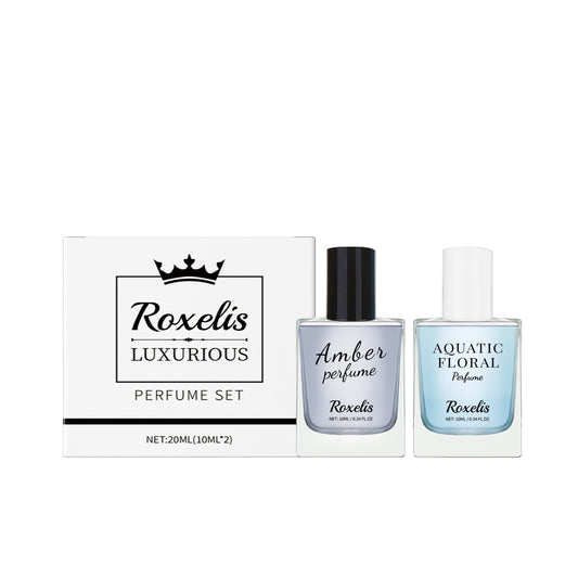 American Smart EP luxury eau de toilette set featuring warm amber scent and fresh aquatic floral notes in an elegant gift box.