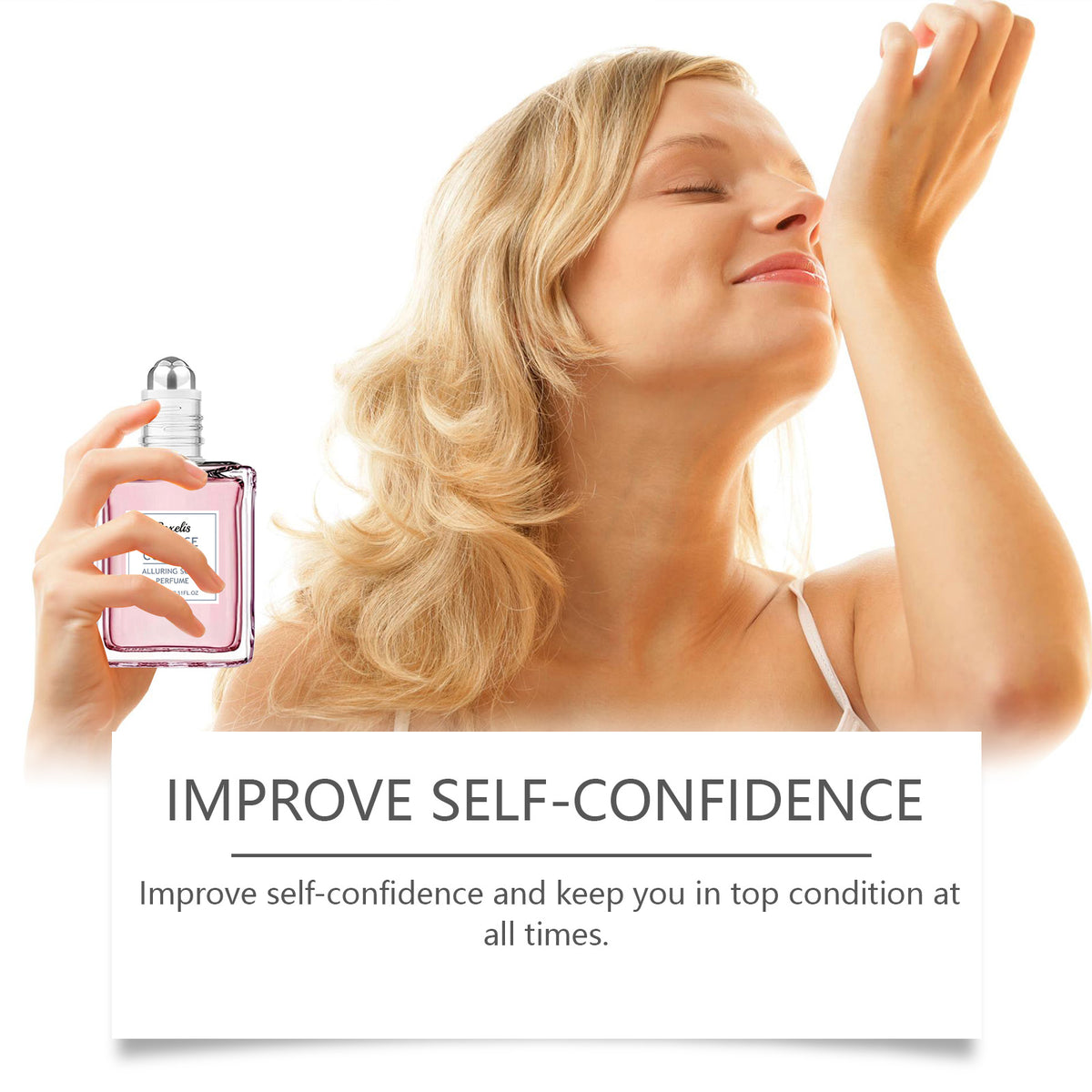 American Smart Pink Rose Fragrance Essential Oil bottle with delicate pink rose design, showcasing a natural fresh floral scent.