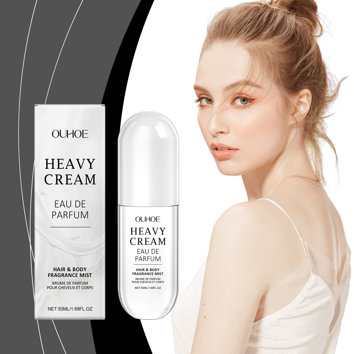 American Smart Women's Milk Scented Eau De Toilette spray, light, fresh, long-lasting body perfume in a sleek bottle.