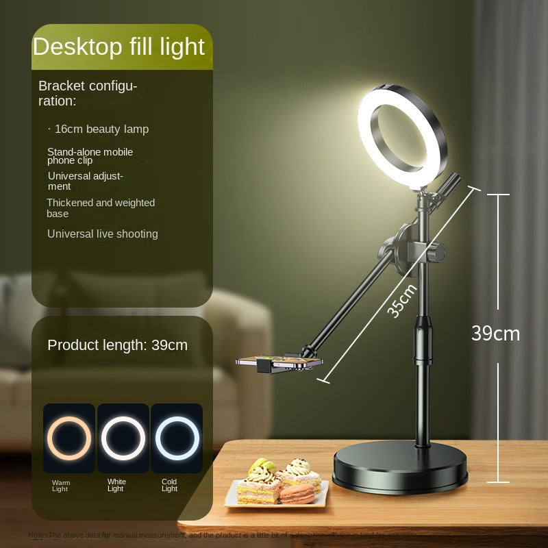 American Smart EP mobile phone overhead shooting stand with adjustable dual-camera holder, fill light, ideal for food photos and streaming