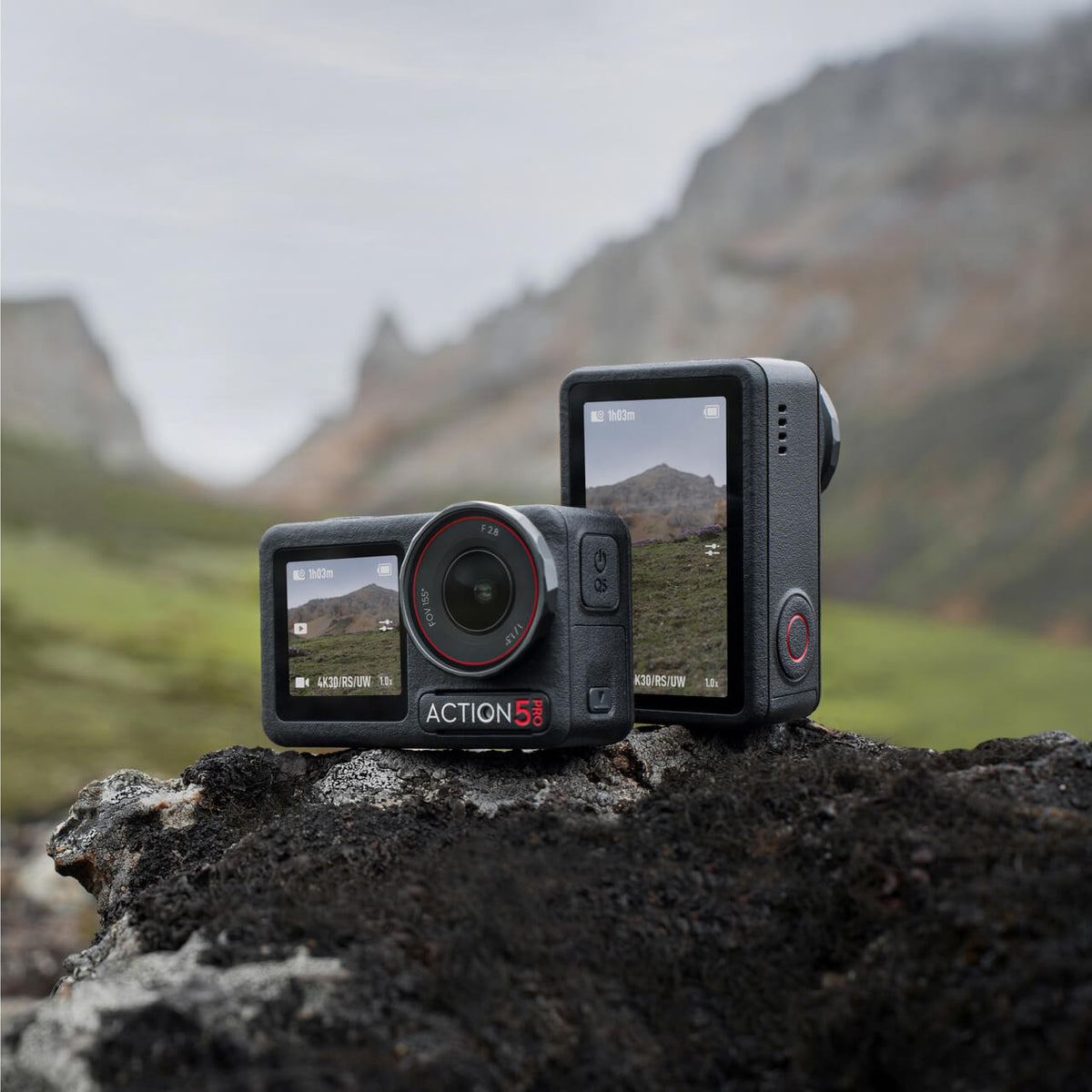 Osmo Action 5 Pro action camera by American Smart - EP, capturing 4K footage for motorcycle riding, travel, and vlogging.