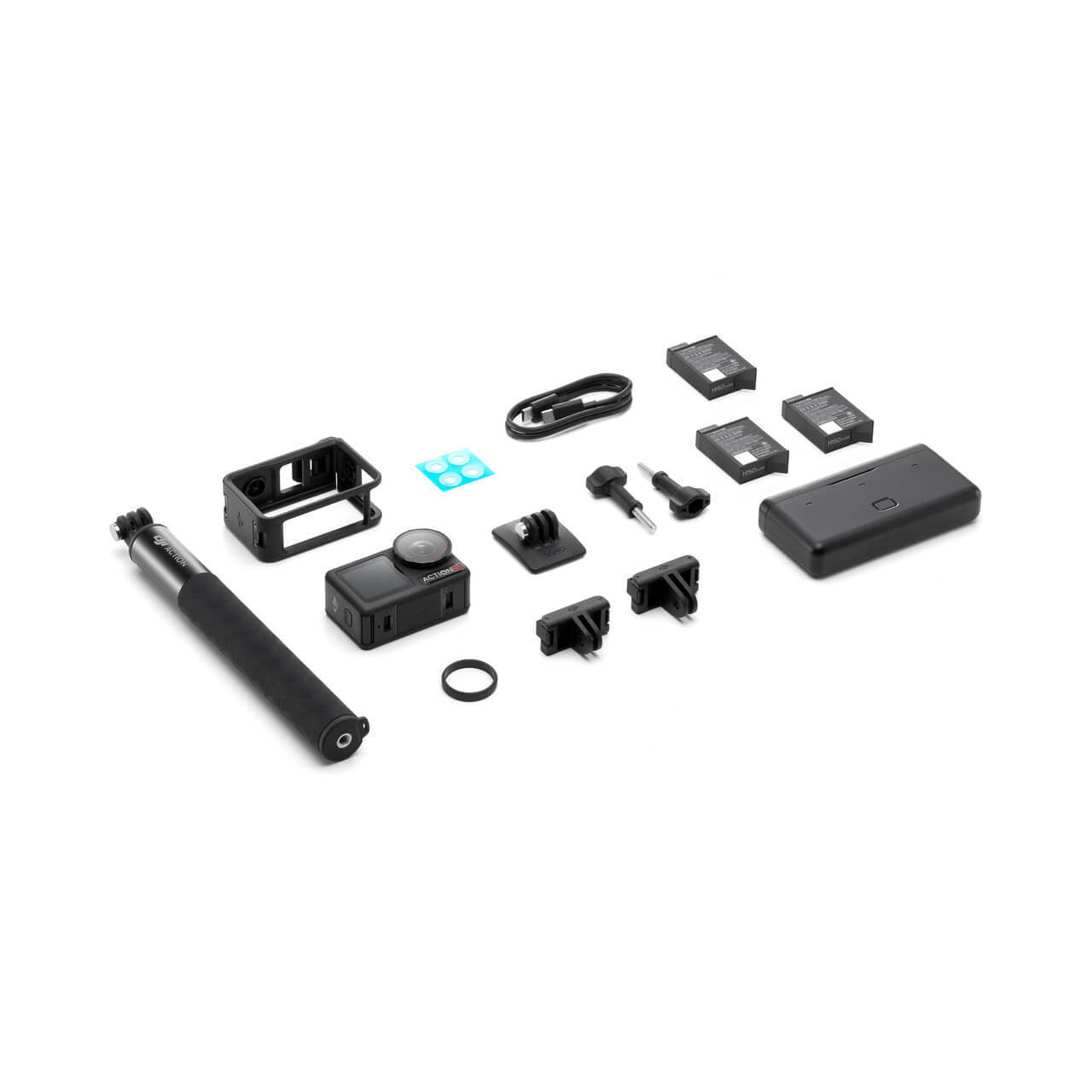 Osmo Action 5 Pro action camera by American Smart - EP, mounted on motorcycle for 4K video recording and travel photography.