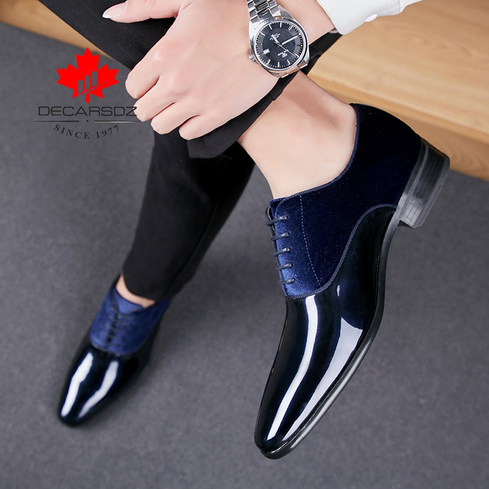 Men's black leather dress shoes by American Smart - EP, perfect for spring weddings, office, and formal business occasions.