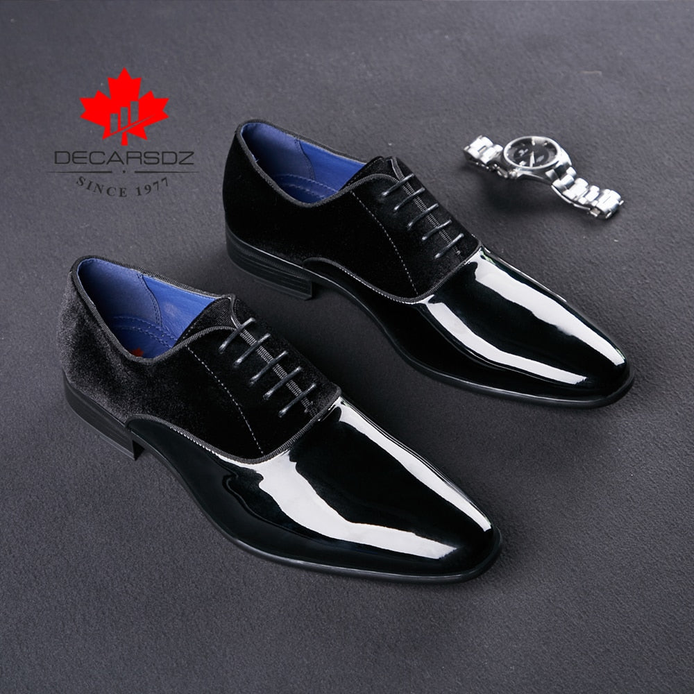 Men's black leather dress shoes by American Smart - EP, suitable for spring weddings and office wear, with a comfortable formal fit.