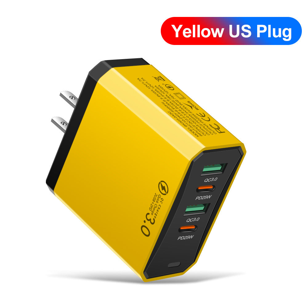 American Smart EP four-in-one USB and PD mobile phone charger with European, American, and British plug standards for fast charging.