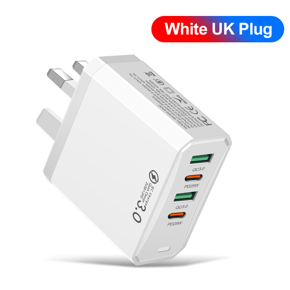 American Smart EP four-in-one 2USB and 2PD mobile phone charger with European, American, and British plug standards for fast charging.