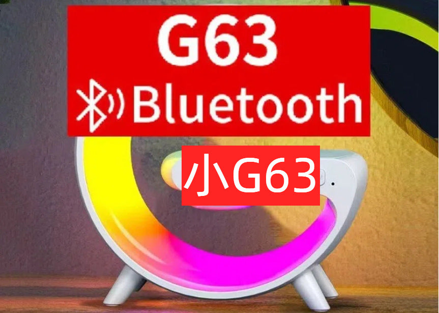 Bluetooth Speaker G63 Colorful Lights Clock Wireless Charging Multifunctional Bluetooth Speaker Colorful Atmosphere Alarm Clock - American Smart