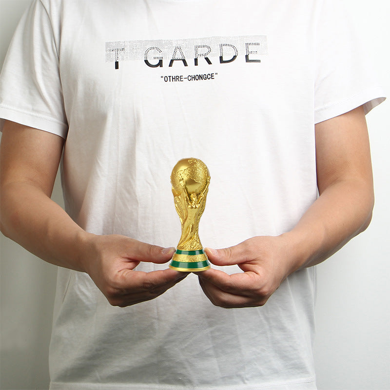 Resin model of the World Cup Trophy Hercules Cup, commemorating football matches, with detailed design and American Smart branding.