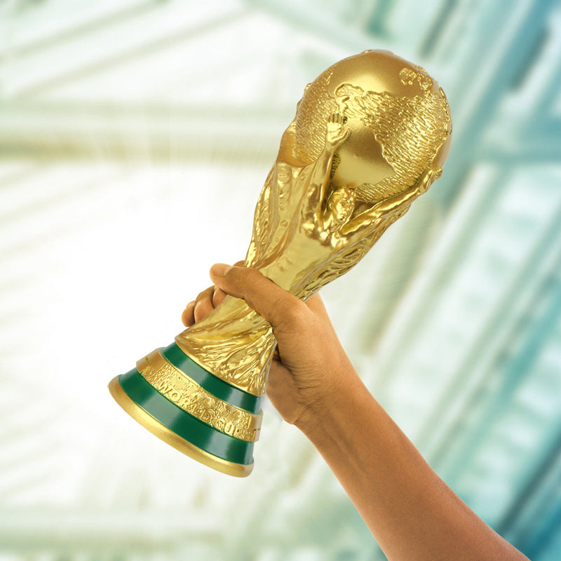Resin replica of the World Cup Hercules Cup Trophy for football match commemorations, crafted by American Smart - EP.