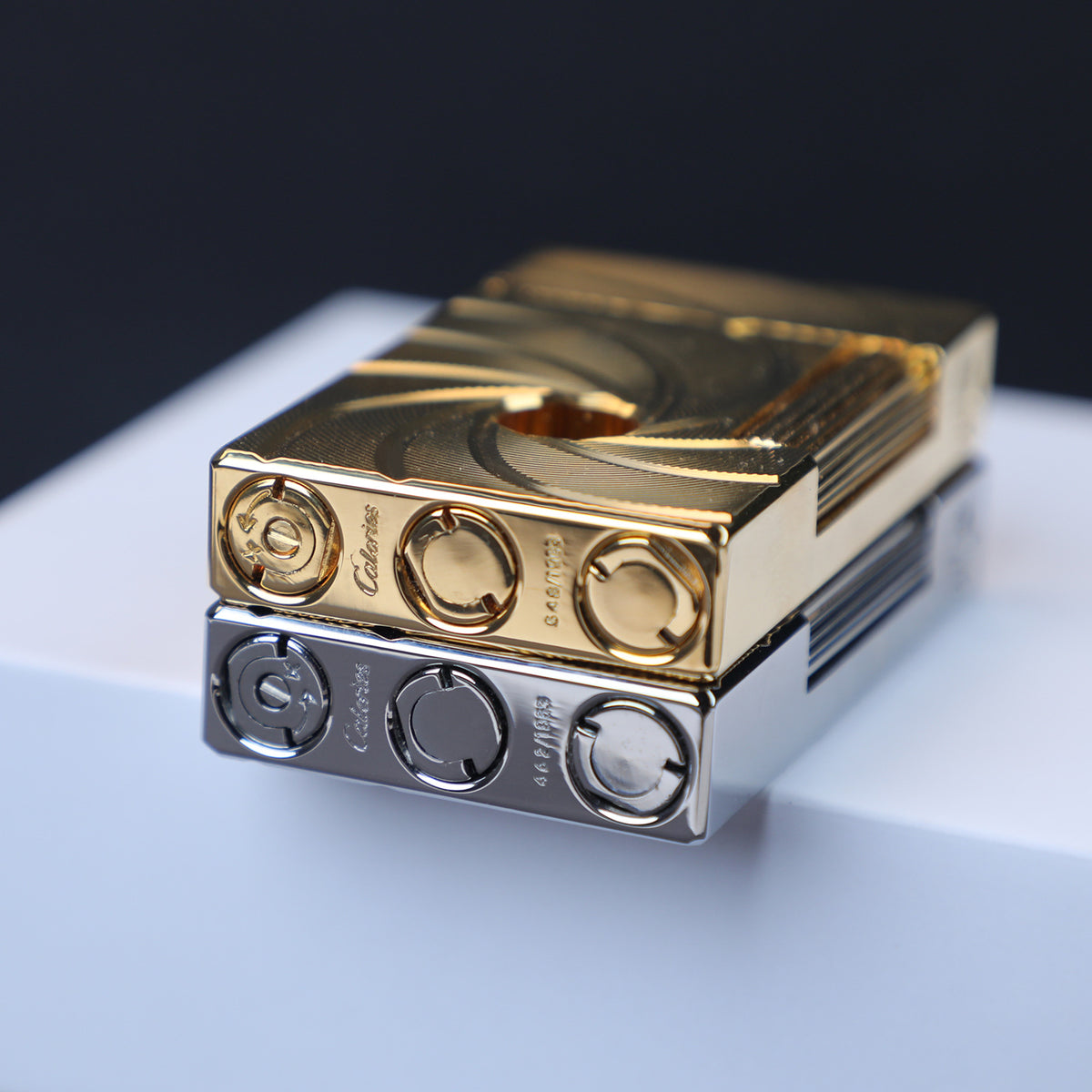 American Smart EP 007 Tornado personalized kerosene and gas engine lighter, featuring intricate design and compact handheld style.
