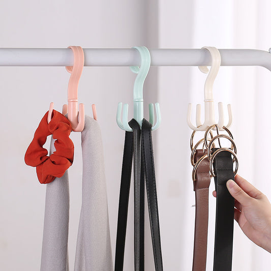 Bag Rack Female Bag 4 Claw Hook Hanging Bag Hook Schoolbag Wardrobe Storage Rack Multi-Functional Rotating Rack S-Type - American Smart