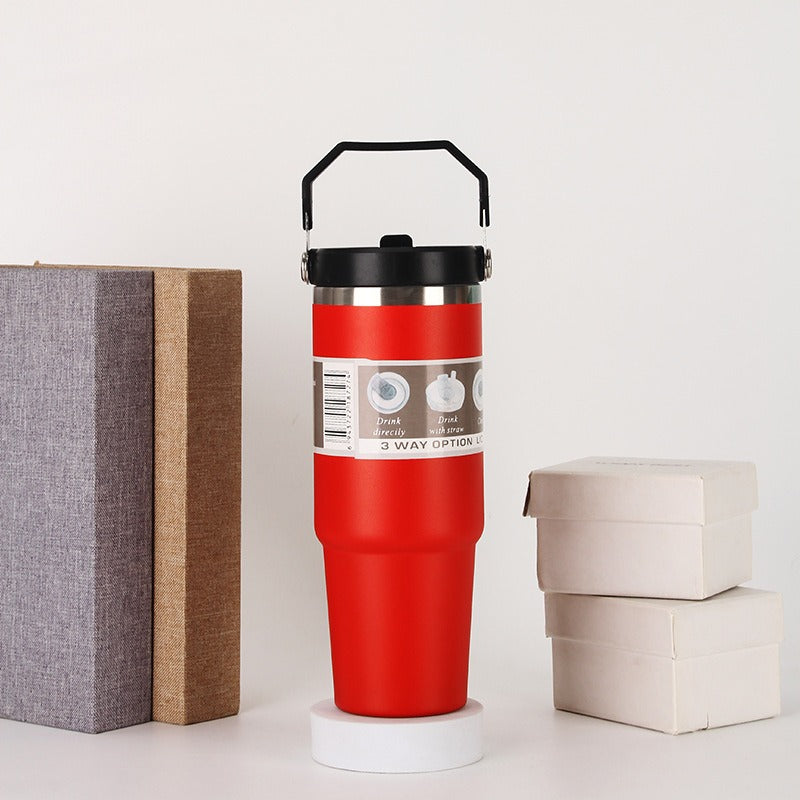 American Smart stainless steel 20oz travel water bottle with handle, coffee tumbler design, ideal for sports and on-the-go use.
