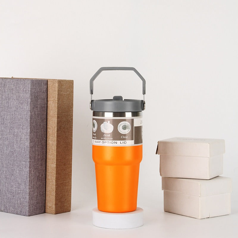 American Smart stainless steel 20oz travel water bottle with handle cover, ideal for sports, coffee, and on-the-go hydration.