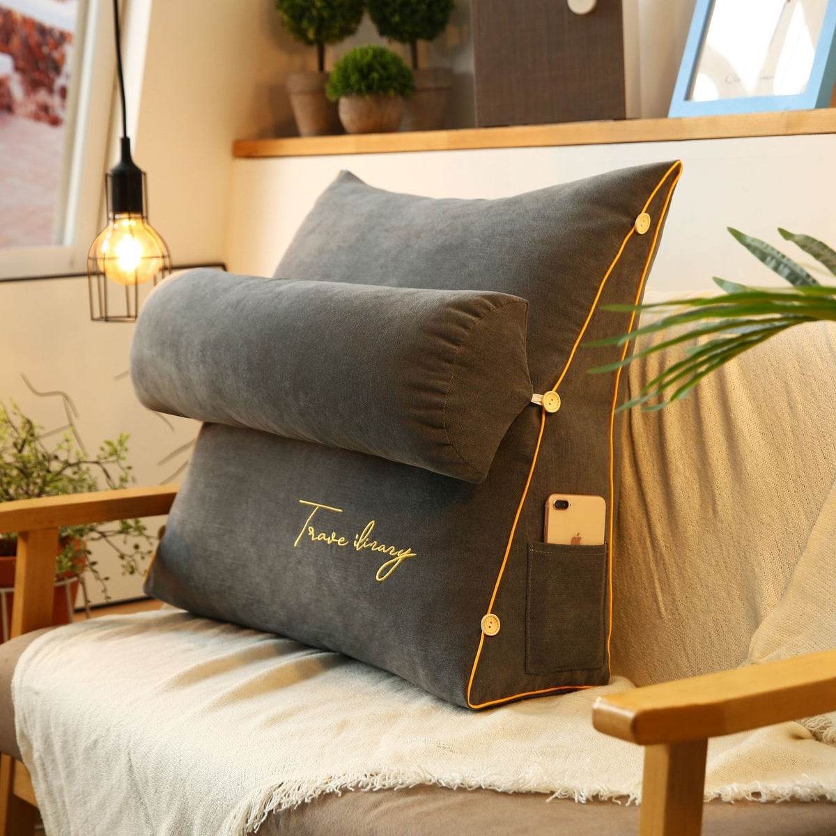 Bed Wedge Pillows Decorative Set Luxury Lumbar Seat Cushion Office Chair Lumbar Back Support Cushion Insertion Sofa Pillow - American Smart
