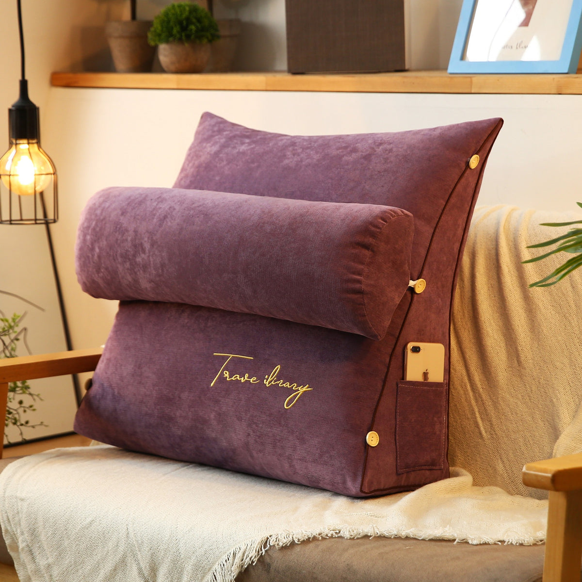 Bed Wedge Pillows Decorative Set Luxury Lumbar Seat Cushion Office Chair Lumbar Back Support Cushion Insertion Sofa Pillow - American Smart