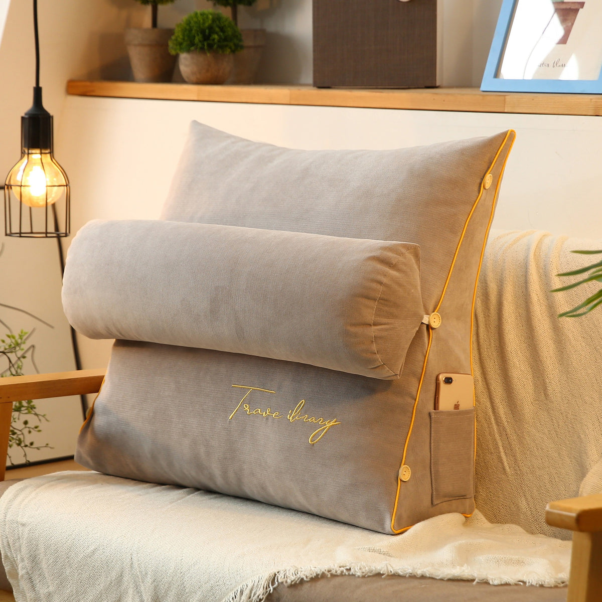 Bed Wedge Pillows Decorative Set Luxury Lumbar Seat Cushion Office Chair Lumbar Back Support Cushion Insertion Sofa Pillow - American Smart