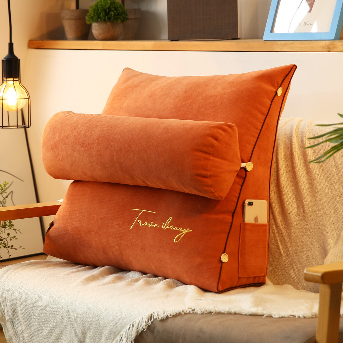 Bed Wedge Pillows Decorative Set Luxury Lumbar Seat Cushion Office Chair Lumbar Back Support Cushion Insertion Sofa Pillow - American Smart