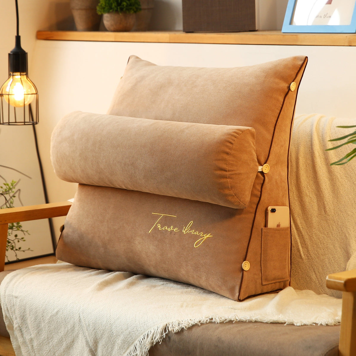 Bed Wedge Pillows Decorative Set Luxury Lumbar Seat Cushion Office Chair Lumbar Back Support Cushion Insertion Sofa Pillow - American Smart
