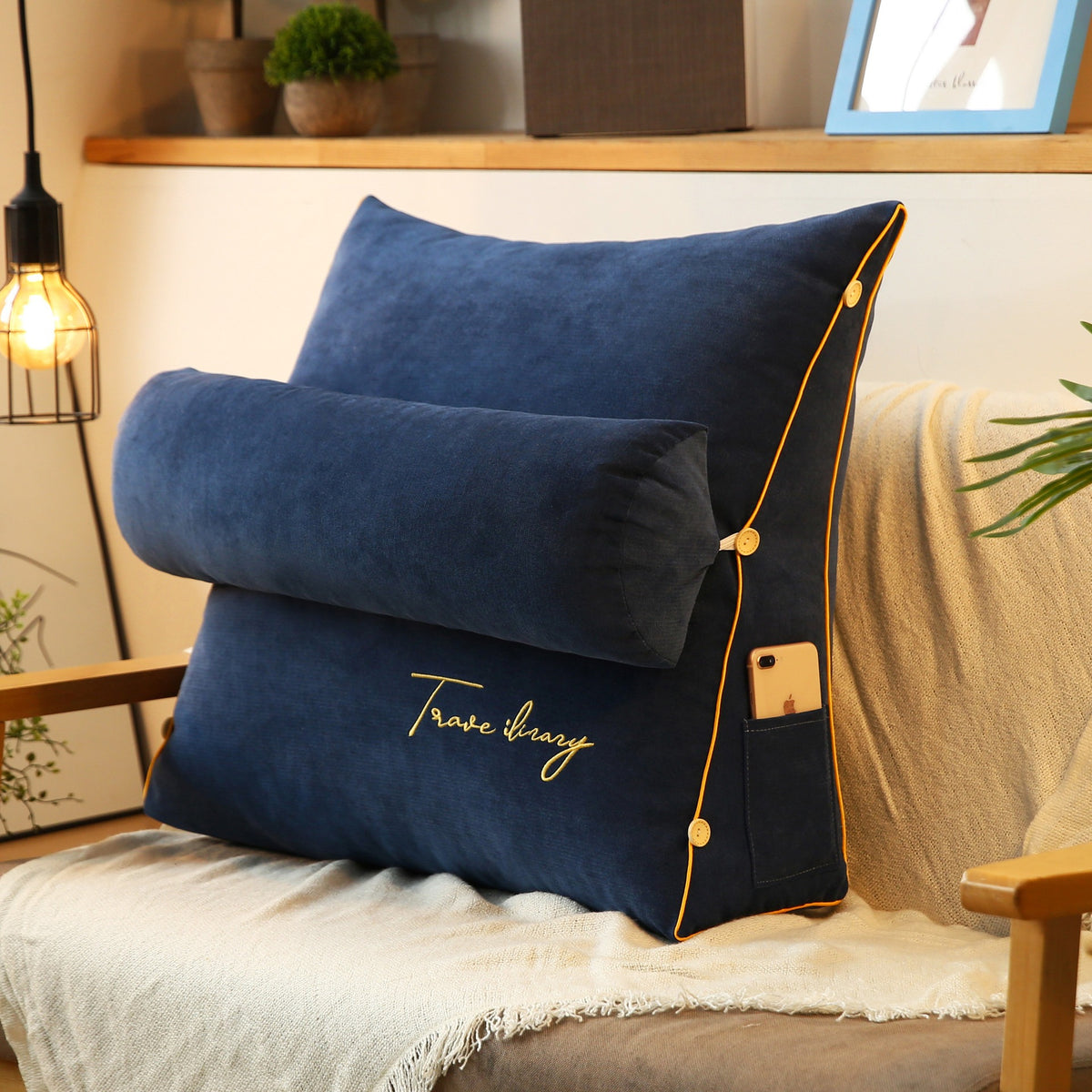 Bed Wedge Pillows Decorative Set Luxury Lumbar Seat Cushion Office Chair Lumbar Back Support Cushion Insertion Sofa Pillow - American Smart