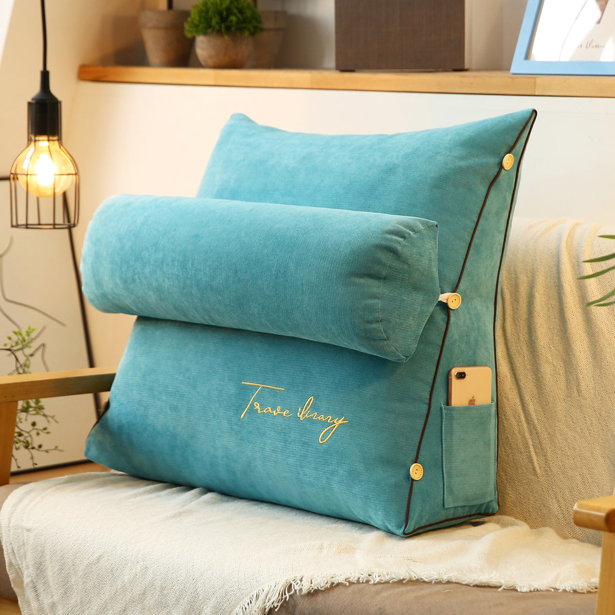 Bed Wedge Pillows Decorative Set Luxury Lumbar Seat Cushion Office Chair Lumbar Back Support Cushion Insertion Sofa Pillow - American Smart